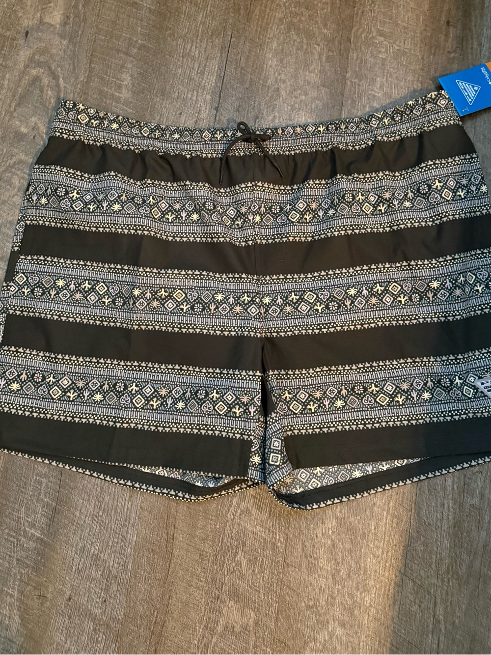 Columbia PFG Rambler Printed Water Shorts XXL Black Geometric Swim Trunks NWT
